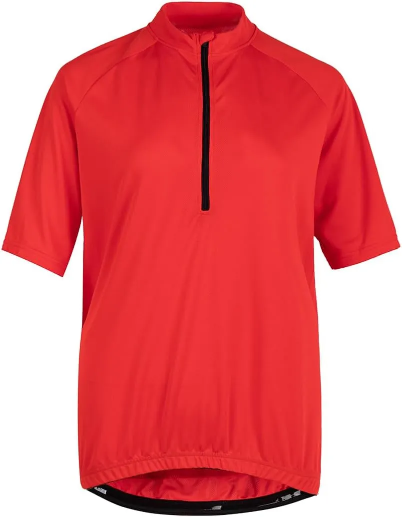 Men's Cycling Jersey Zip Short Sleeve Moisture Wicking Breathable 3 Large Back Pocket Quick-Drying Cycling Shirt