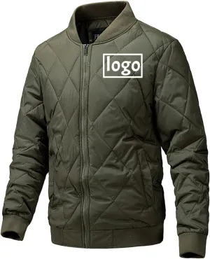 Mens Down Jacket Custom Lightweight Jackets Add Logo Name Design Personalized Cotton Puffer Coat