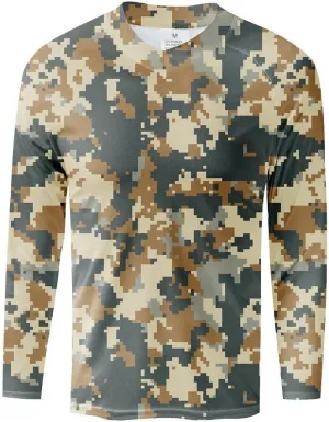 Men's MTB Shirt Long Sleeve Off-Road Motocross Cycling Jersey Mountain Bike Shirts Quick-Dry Moisture Wicking