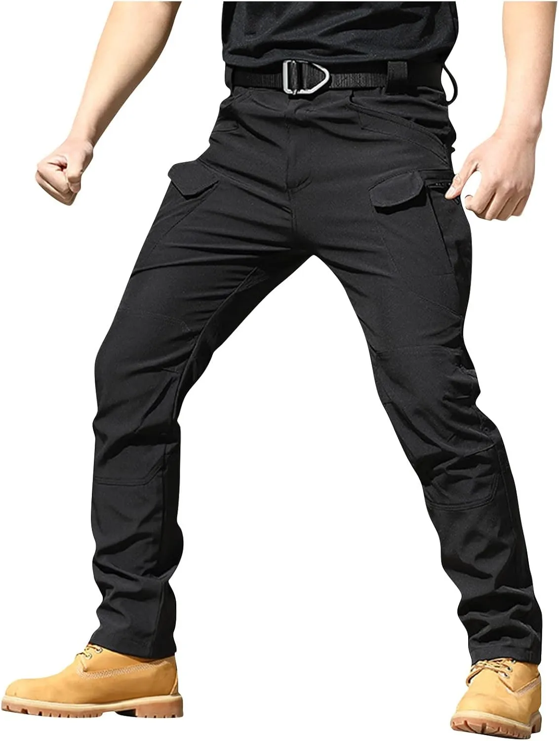 Men's Outdoor Cargo Hiking Pants Motorcycle Riding Motocross Wear Resistant Durable Trousers Soft Pants with Pockets
