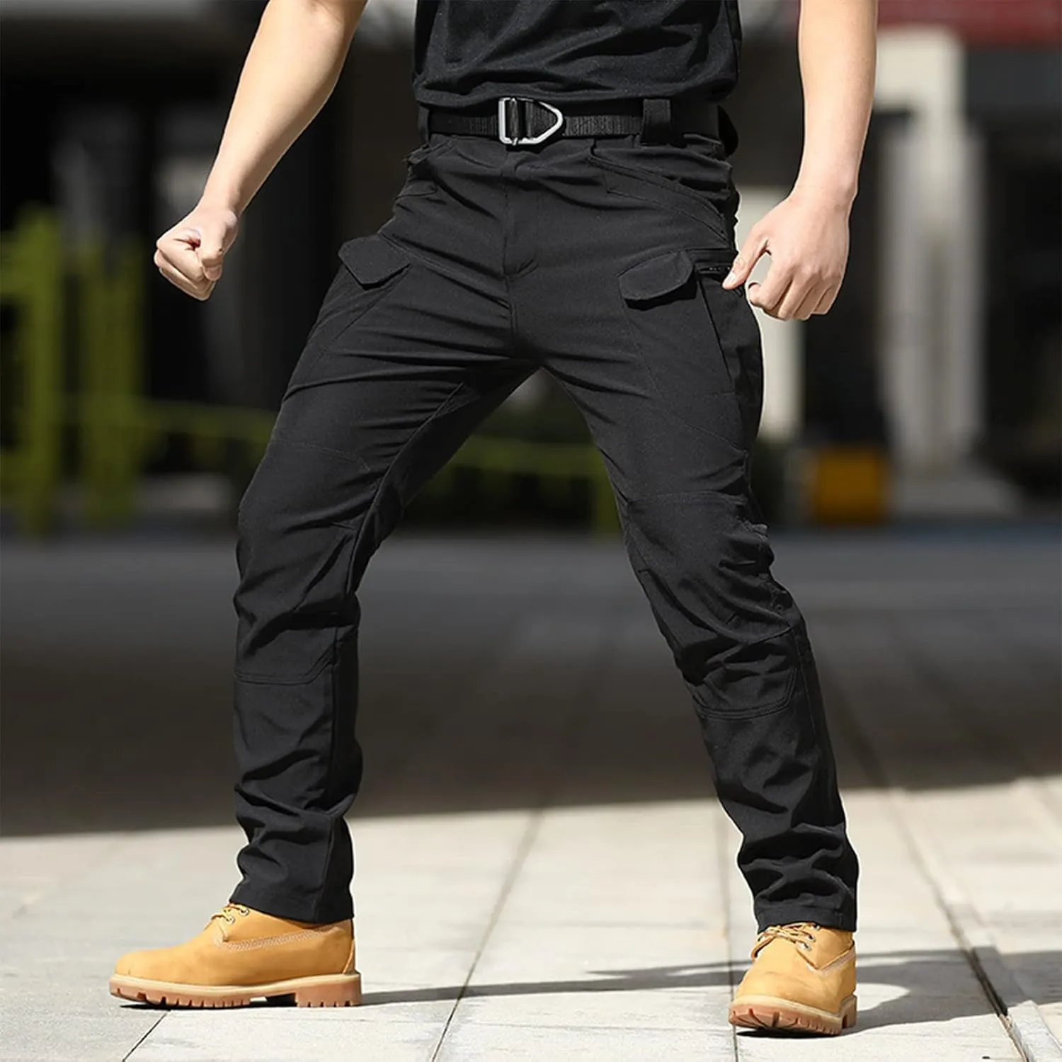 Men's Outdoor Cargo Hiking Pants Motorcycle Riding Motocross Wear Resistant Durable Trousers Soft Pants with Pockets