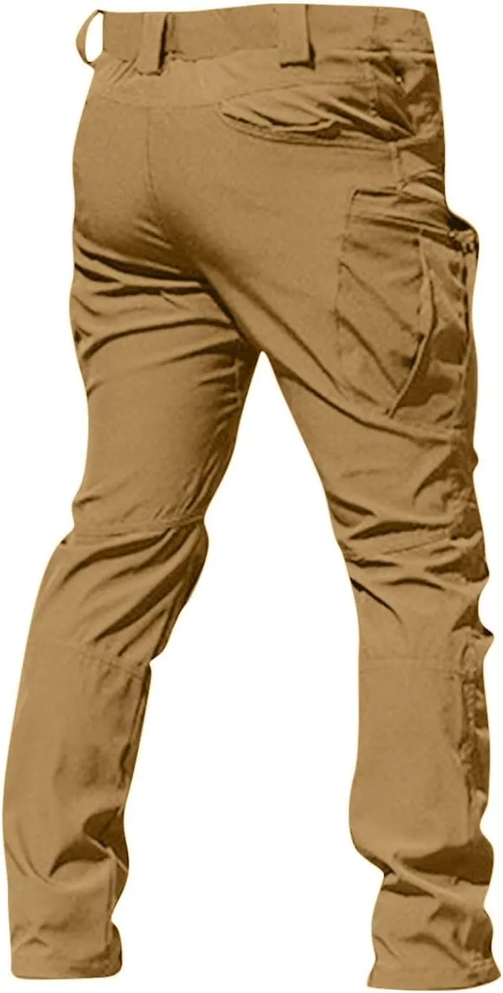 Mens Pants Cargo Multi Pockets Relaxed Fit Pants Ripstop Stretch Stylish Pants Big and Tall Trousers Work