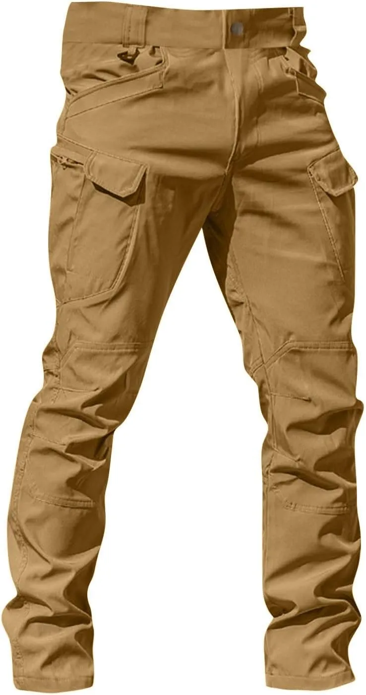 Mens Pants Cargo Multi Pockets Relaxed Fit Pants Ripstop Stretch Stylish Pants Big and Tall Trousers Work