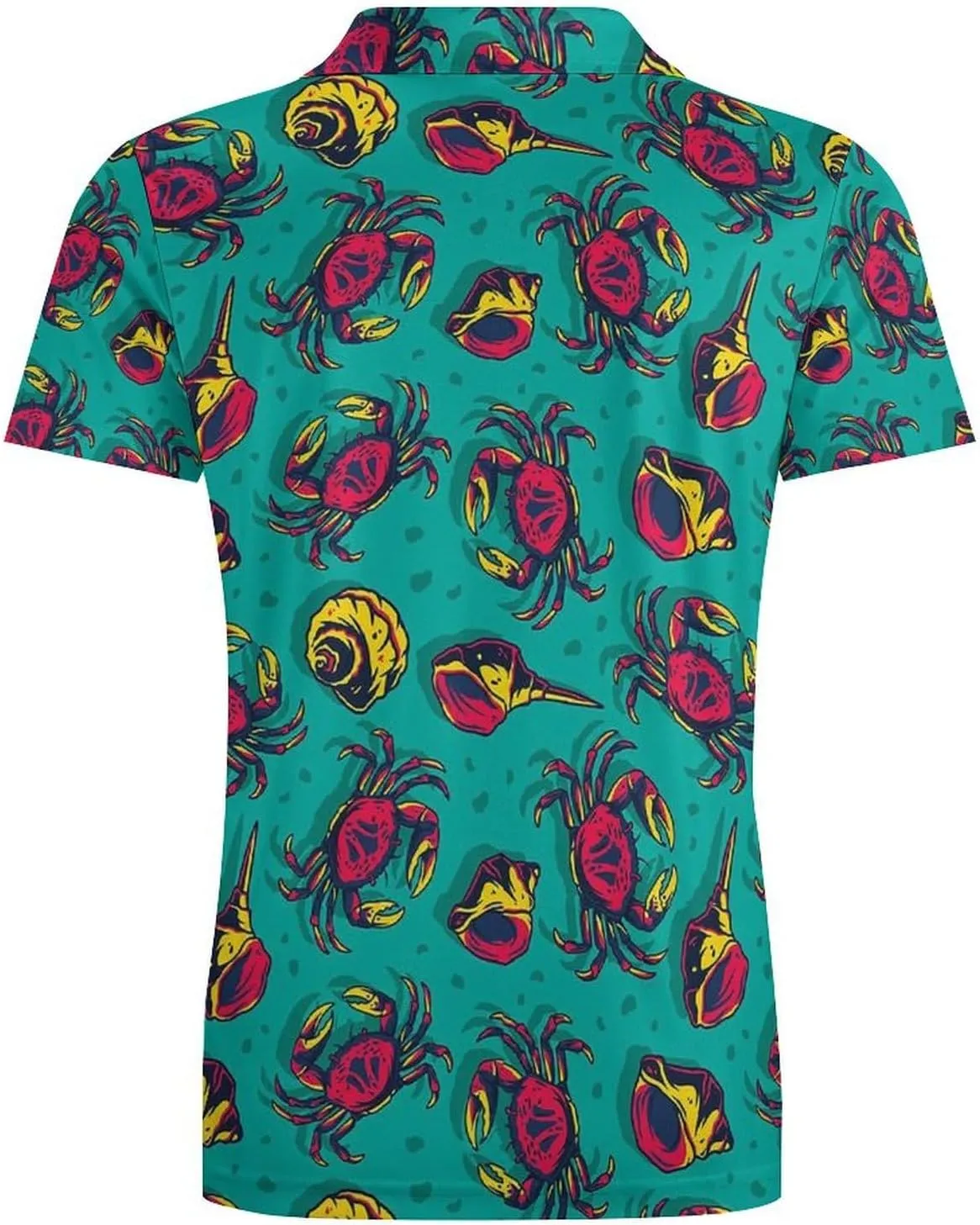 Mens Polo Shirts Quick-Dry Moisture Wicking Athletic Short Sleeve Print Golf Shirt
