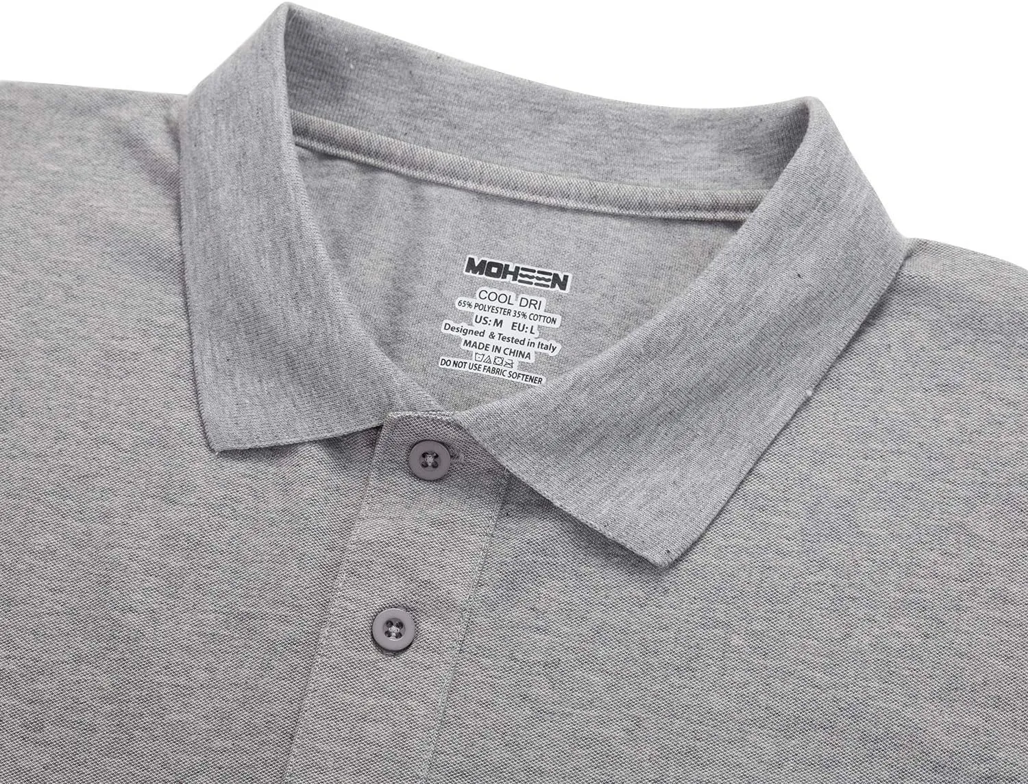 Men's Short Sleeve Polo Shirt Moisture Wicking Performance Dry Fit Golf Polo with Pocket