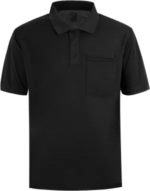 Men's Short Sleeve Polo Shirt Moisture Wicking Performance Dry Fit Golf Polo with Pocket