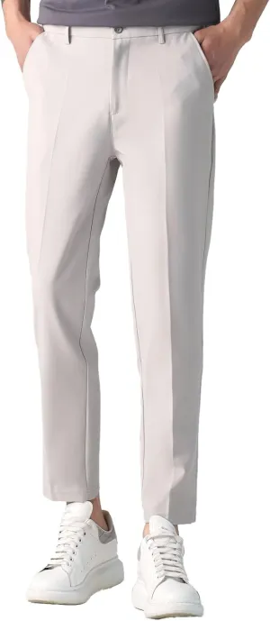 Men's Slim-Fit Harem Dress Pants Golf Pants Stretch Work Dress Pants Casual Comfy Trousers with Pockets