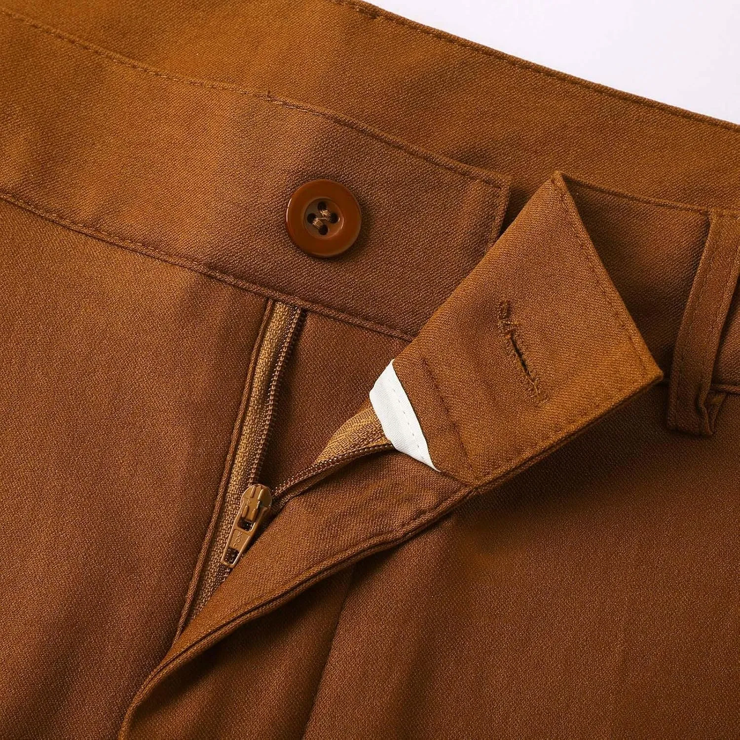 Mens Sweatpants Men's Solid Color Bell-Bottom Belt Pocket Casual Big Trousers Loose Legs Suit Pants for Men