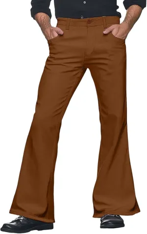 Mens Sweatpants Men's Solid Color Bell-Bottom Belt Pocket Casual Big Trousers Loose Legs Suit Pants for Men