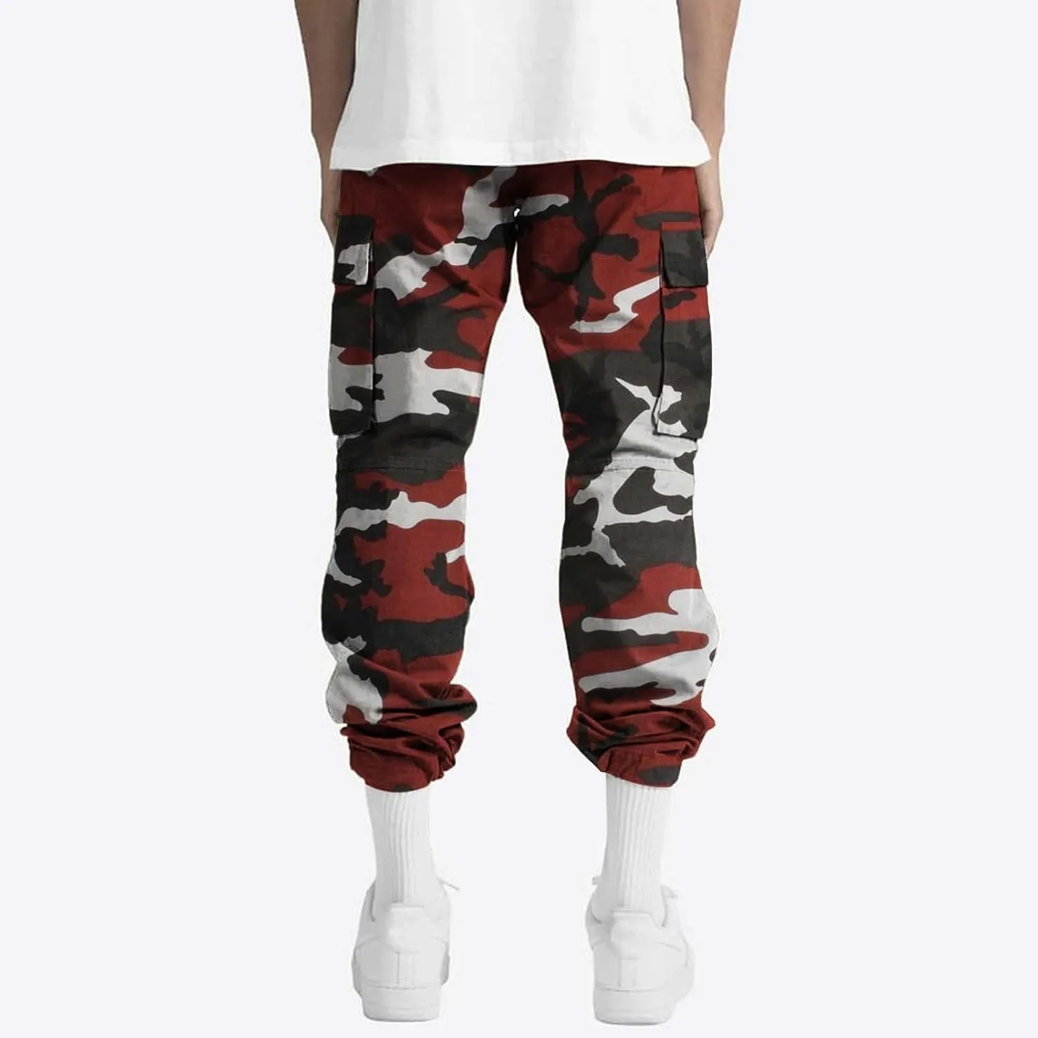 Men's Sweatpants Tapered Joggers Pants Drawstring Stretch Elastic Waist Tapered Pants Gym Running Workout Jogger Pant