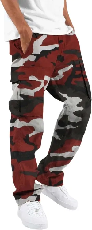 Men's Sweatpants Tapered Joggers Pants Drawstring Stretch Elastic Waist Tapered Pants Gym Running Workout Jogger Pant