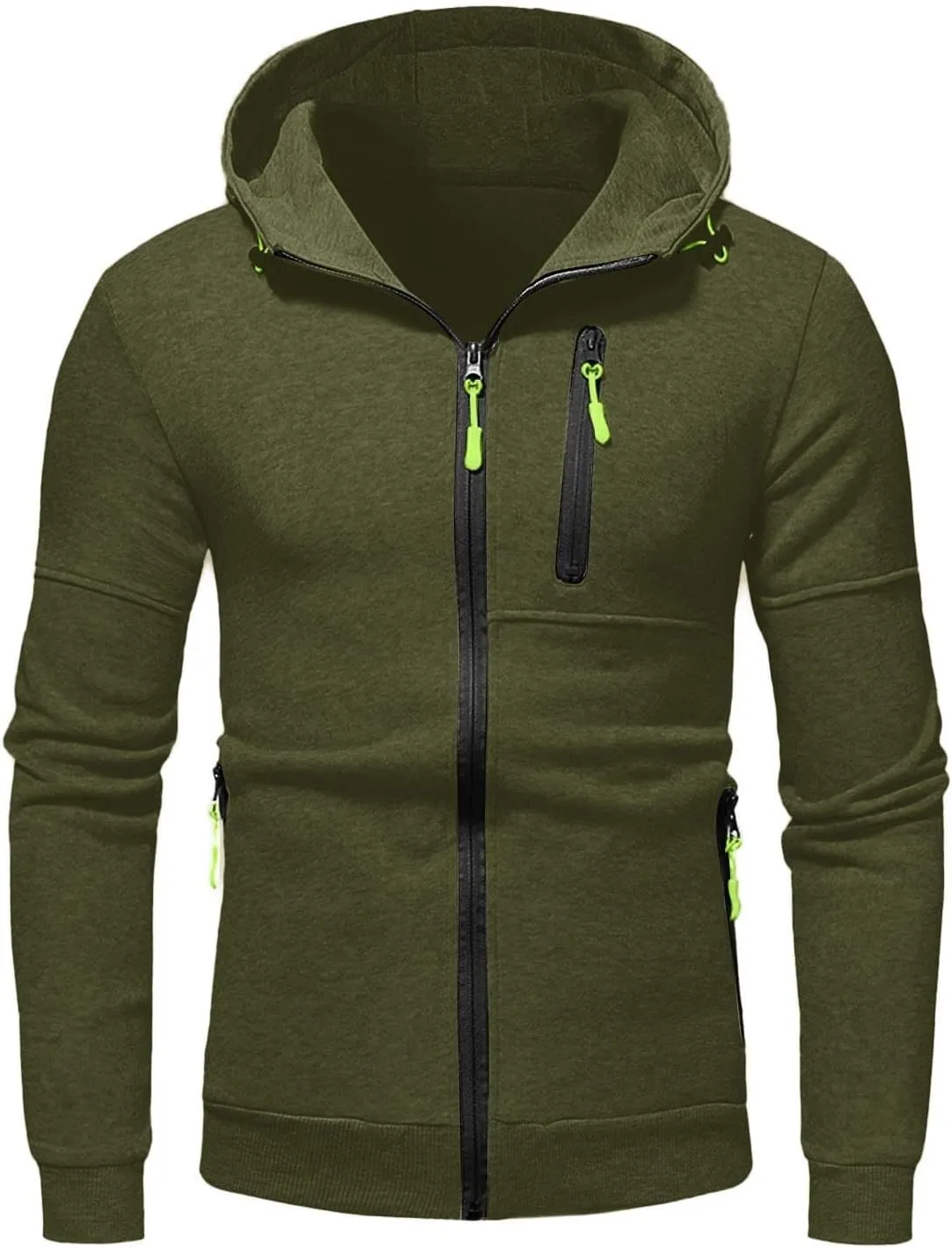 Men's Tracksuit Set Winter 2 Piece Outfits Plus Size Full Zip Hoodie Jackets Sweatpants Sets Stylish Sport Sweatsuit