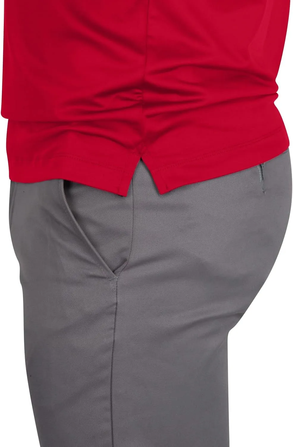 Mens Untucked Golf Polo Shirts - The Perfect Length, Quick Dry, 4-Way Stretch Fabric. Moisture Wicking, UPF 50  Protection