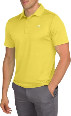 Mens Untucked Golf Polo Shirts - The Perfect Length, Quick Dry, 4-Way Stretch Fabric. Moisture Wicking, UPF 50  Protection