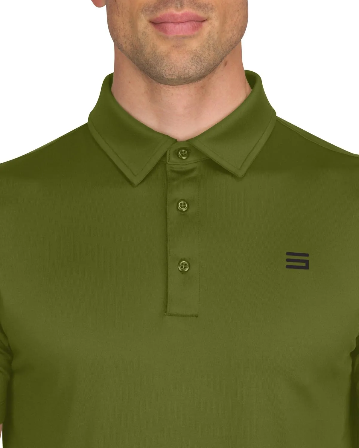 Mens Untucked Golf Polo Shirts - The Perfect Length, Quick Dry, 4-Way Stretch Fabric. Moisture Wicking, UPF 50  Protection
