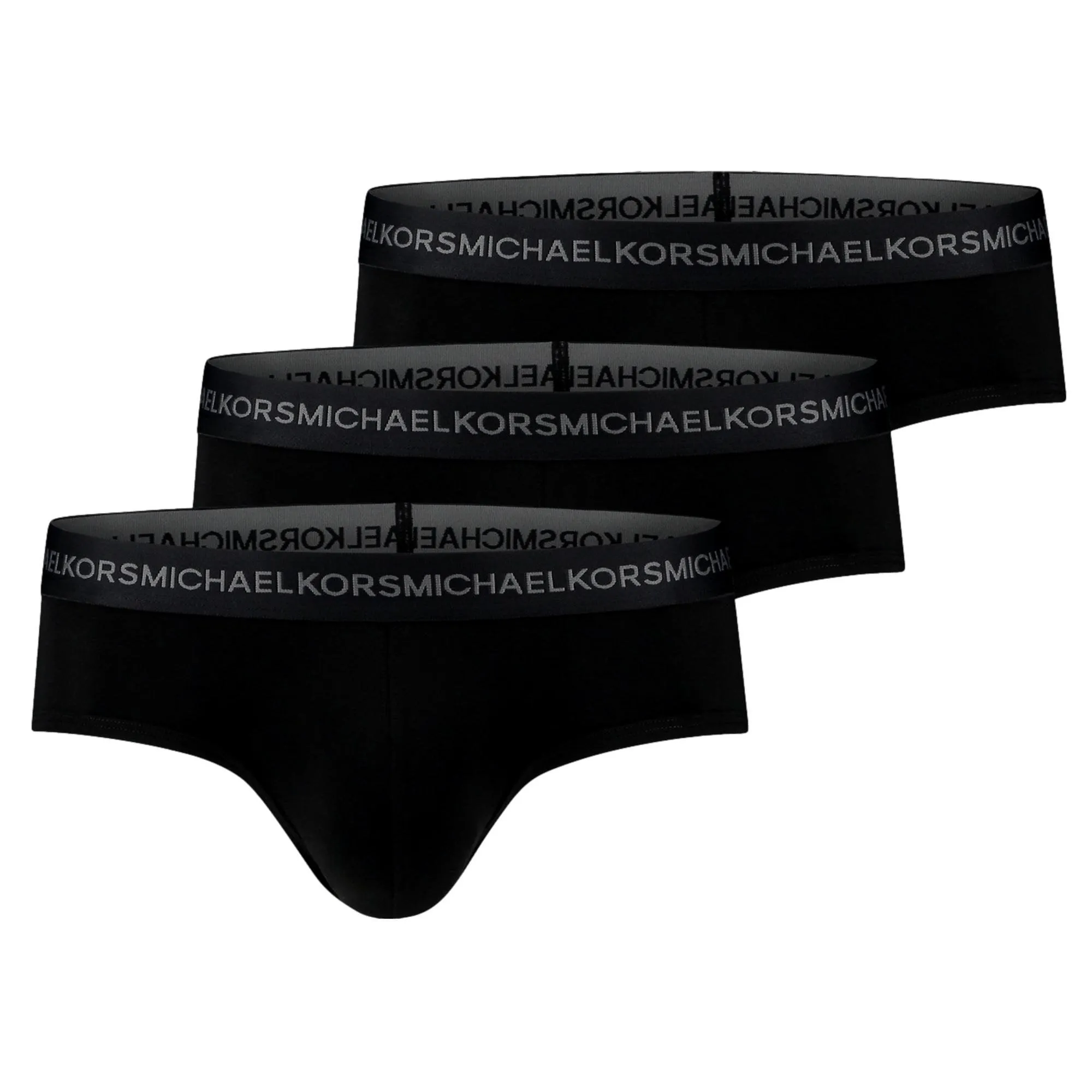 Michael Kors Supreme Touch Supima Cotton Blend 3 Pack Briefs - Black