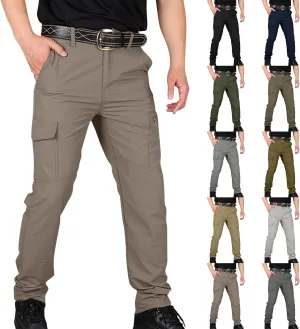 midelxp Slim Fit Cargo Pants for Men Ripstop Flex Tactical Pants Stretch Outdoor Work Pants with Multi Pockets Hiking Pants