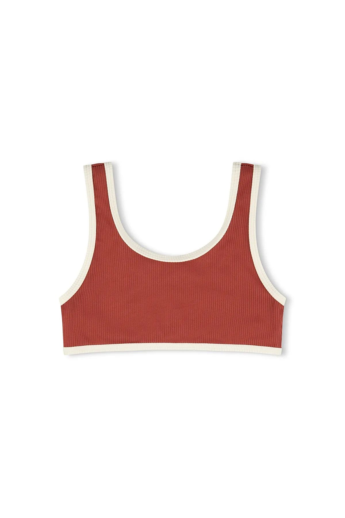Mini Scoop Bikini Top - Earth Red