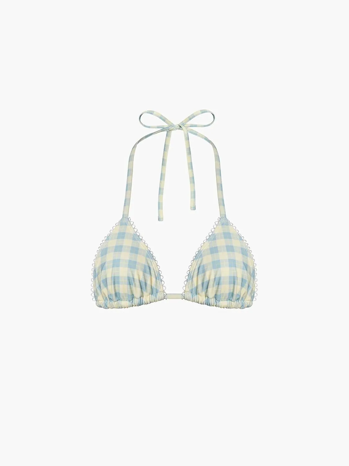 Mxiqqpltky Y2k Plaid Bikini Set for Women 2 Piece Swimsuit Halter Tie Up Bikini Top and Triangle Thong Bathing Suit Beachwear