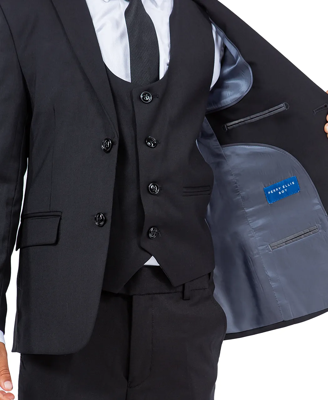 New York Man 5 Piece Suit-Black by Perry Ellis