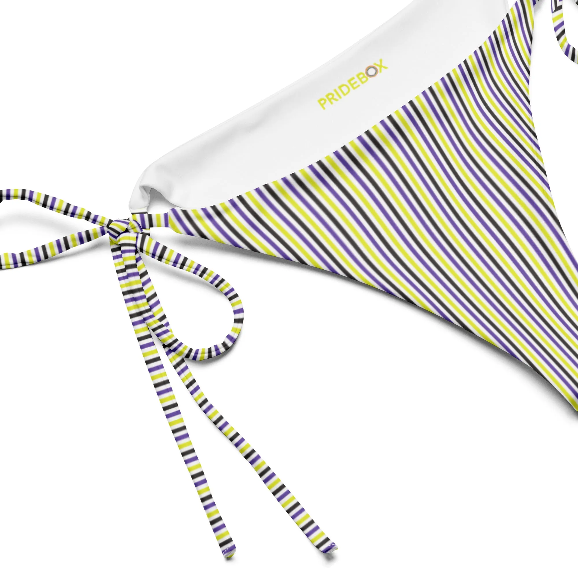 Non-Binary Striped String Bikini Bottom