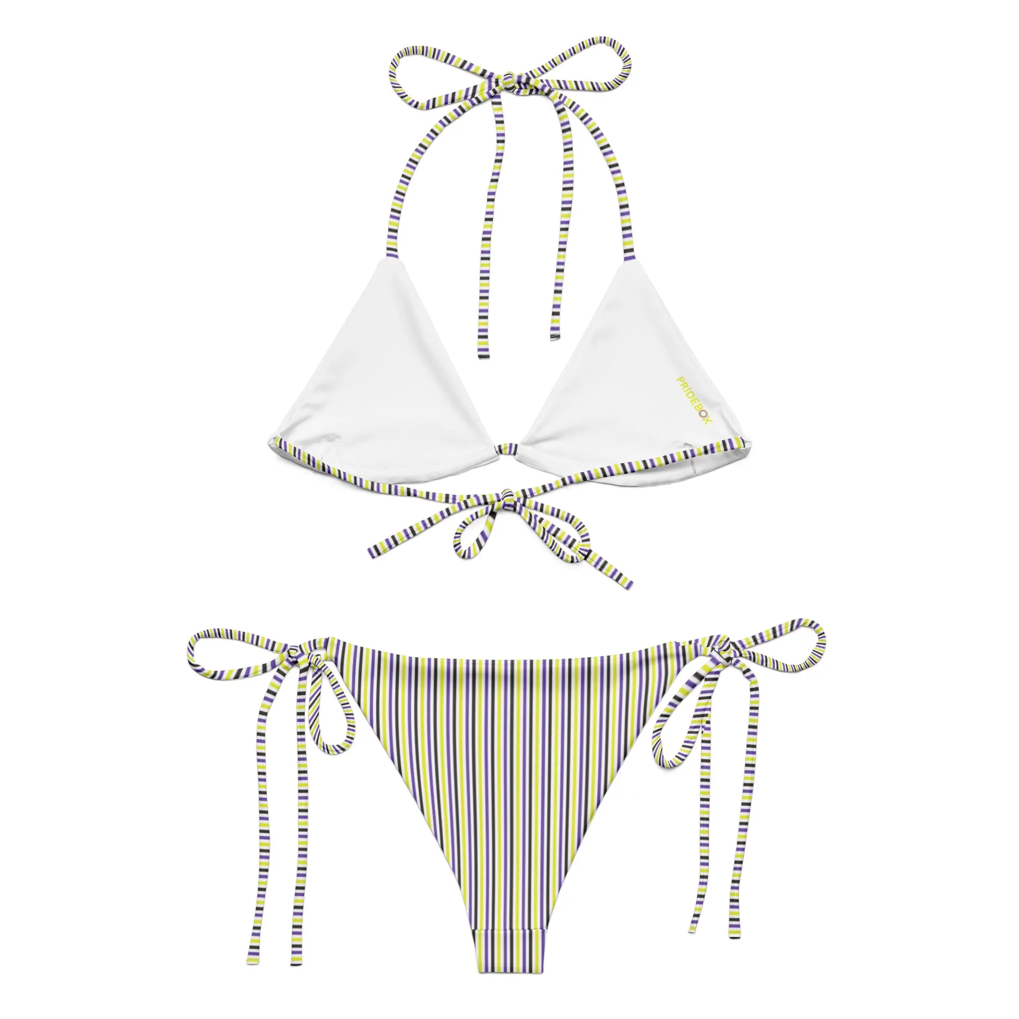 Non-Binary Striped String Bikini Bottom