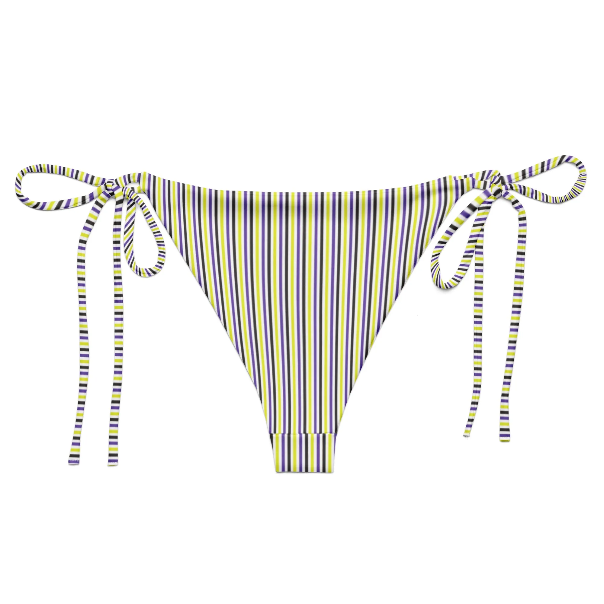 Non-Binary Striped String Bikini Bottom