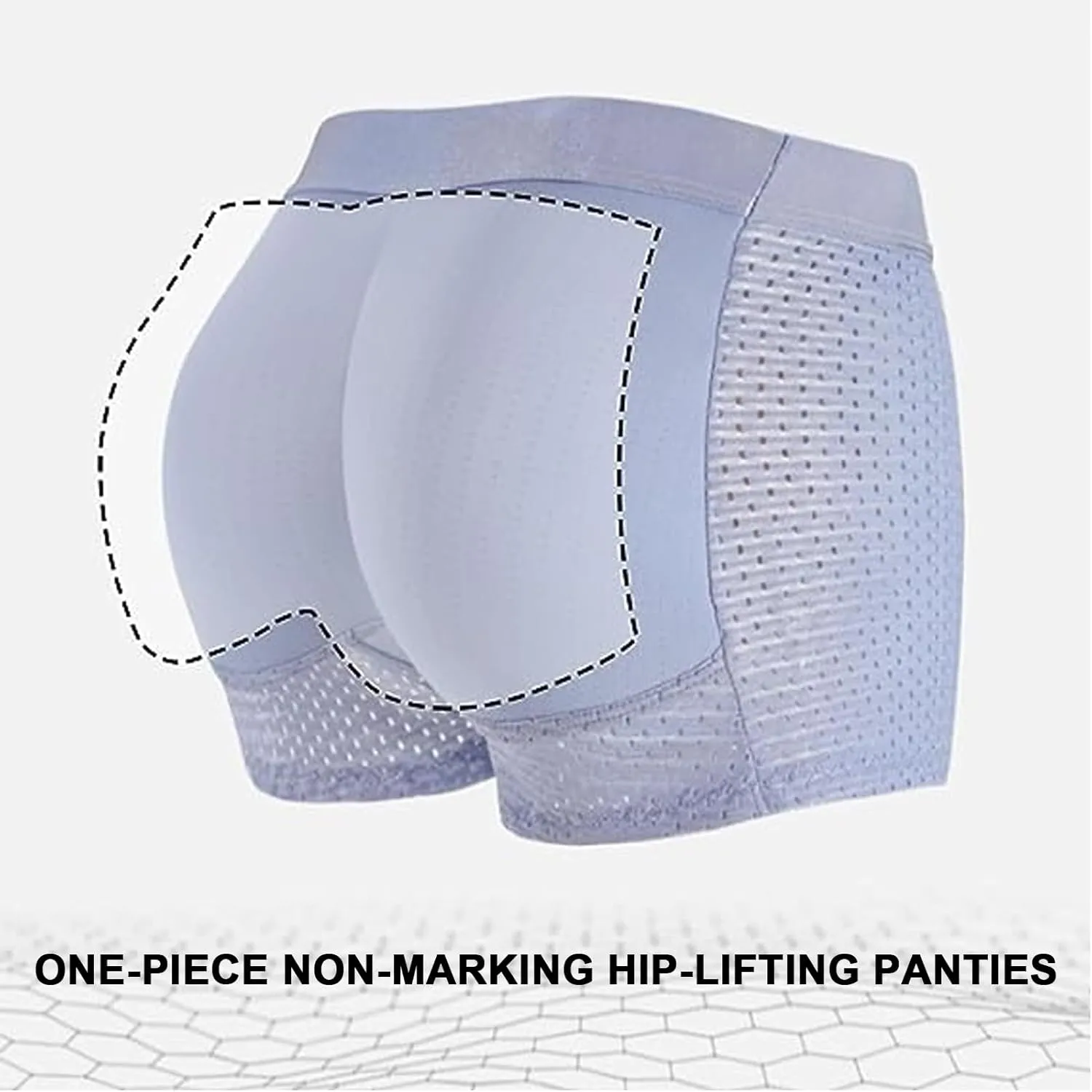 Nylon Ice Silk Breathable Men's Underwear, Mens Seamless Shape Wear Padded Underwear, Sexy Buttocks Boxer Briefs