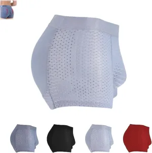 Nylon Ice Silk Breathable Men's Underwear, Mens Seamless Shape Wear Padded Underwear, Sexy Buttocks Boxer Briefs