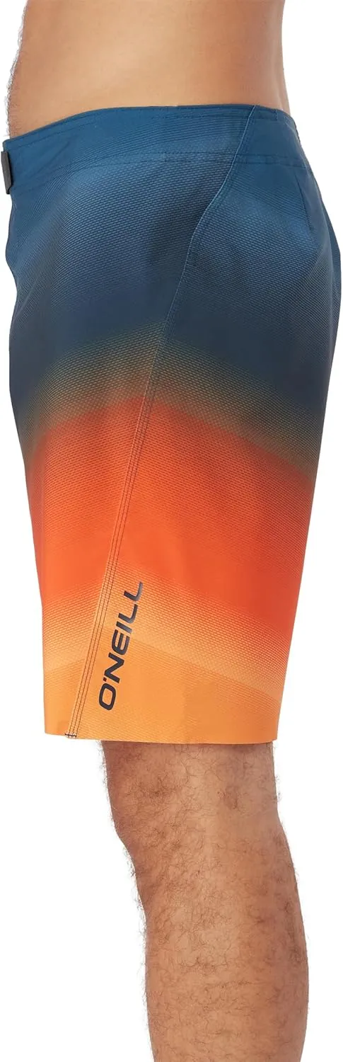O'NEILL Men's 19 Inch Fade Boardshorts - Water Resistant Swim Trunks for Men with Quick Dry Stretch Fabric and Pockets