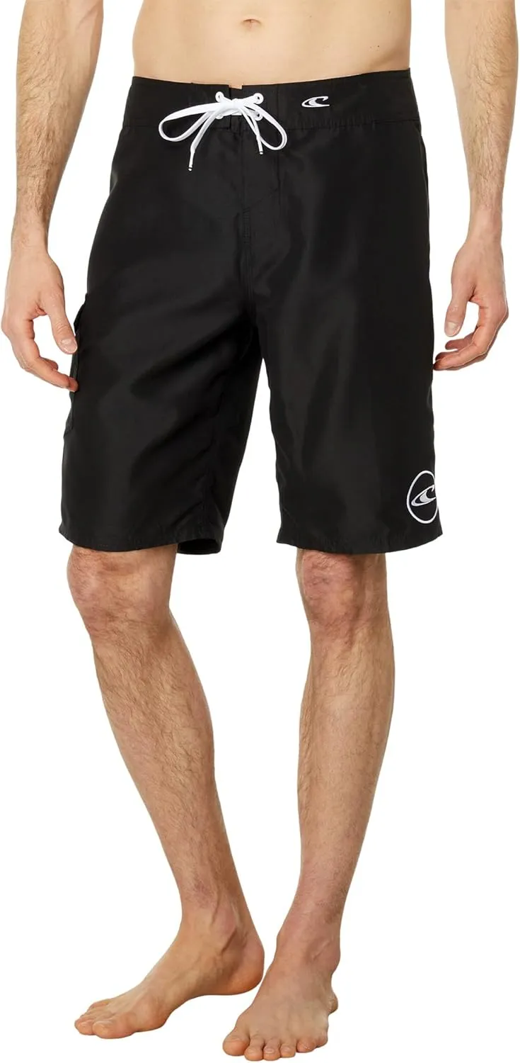 O'NEILL Men's 21 Inch Solid Boardshorts-Water Resistant Swim Trunks for Men with Quick Dry Stretch Fabric and Pockets