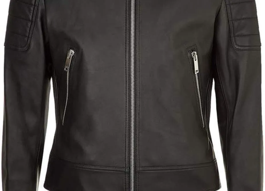 Onyx Black Casual Slim fit Stylish Designer Real Leather Jacket Men