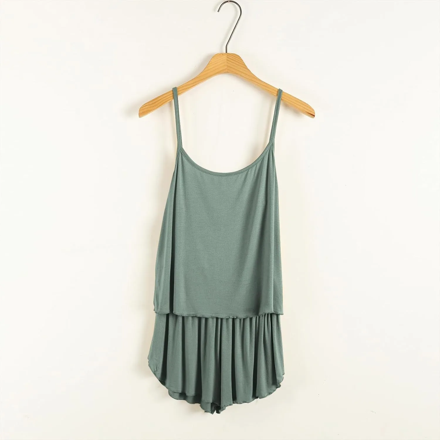 Oplxuo Womens Cami Pajama Sets 2 Piece Soft Comfy Lingerie Sleeveless Tank Top and Shorts Camisole Pjs Sleepwear