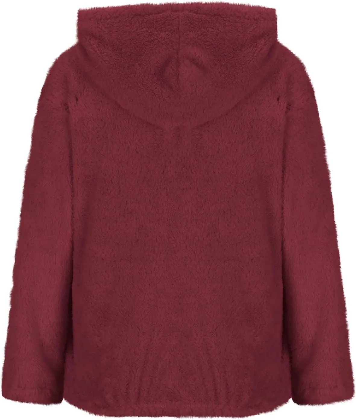 Oversized Fuzzy Fleece Hoodies For Women Warm Long Sleeve Sherpa Pullover Sweatshirts Winter Tops With Pockets