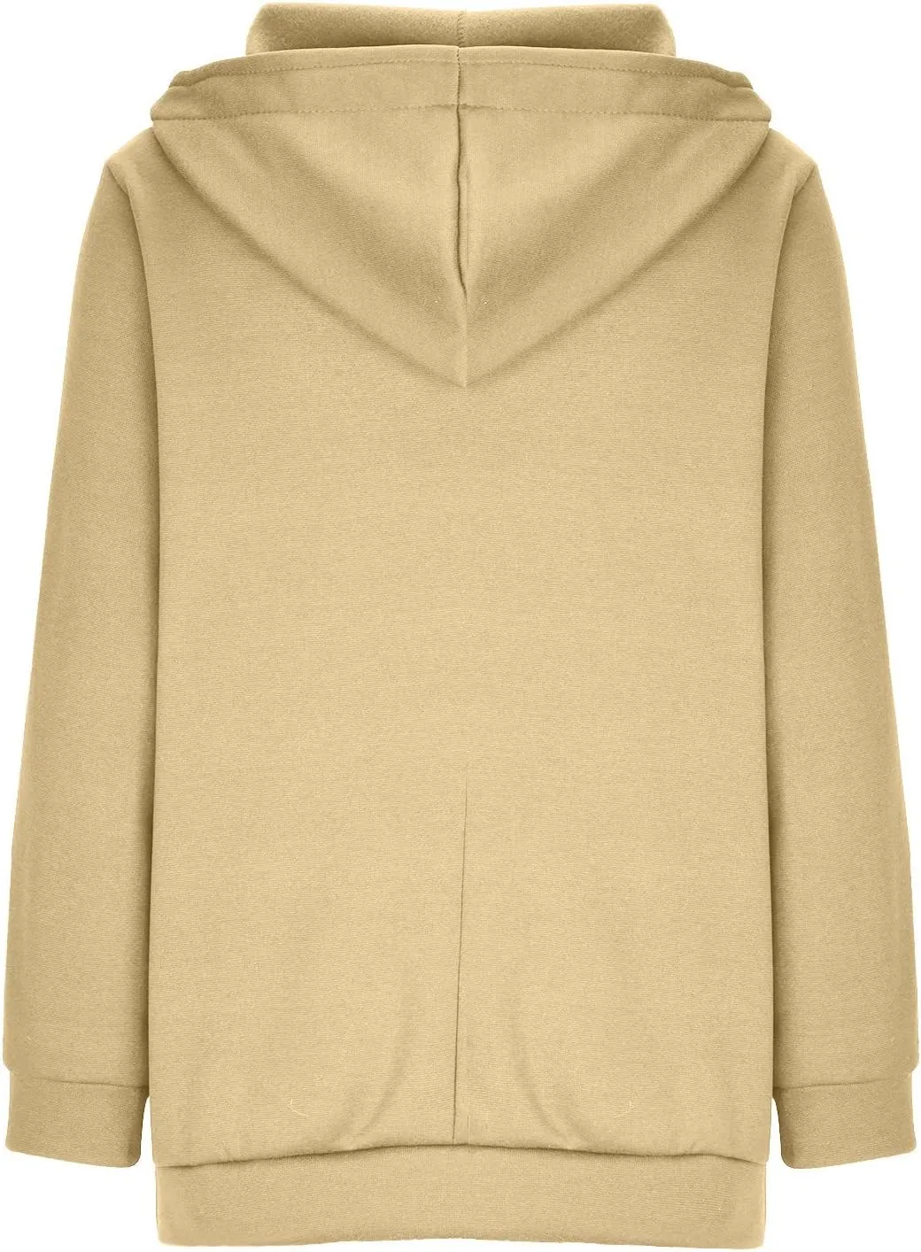 Oversized Zipper Hooded Jackets for Women Plus Size Casual Fleece Long Sleeve Hoodie Sweatshirts with Pocket S-5XL