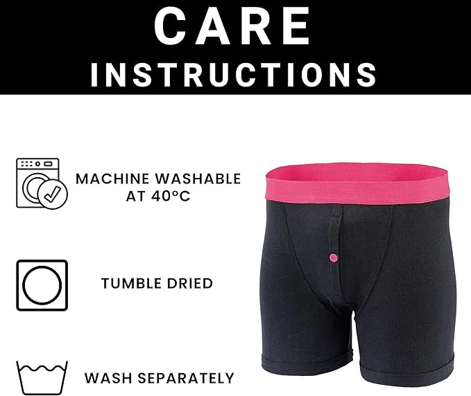 Pack of 12 Mens Black Fashion Band Cotton Blend Boxer Shorts Comfortable Stretch Waistband Button Fly Durable Lightweight Underwear MB08 by Sock Stack