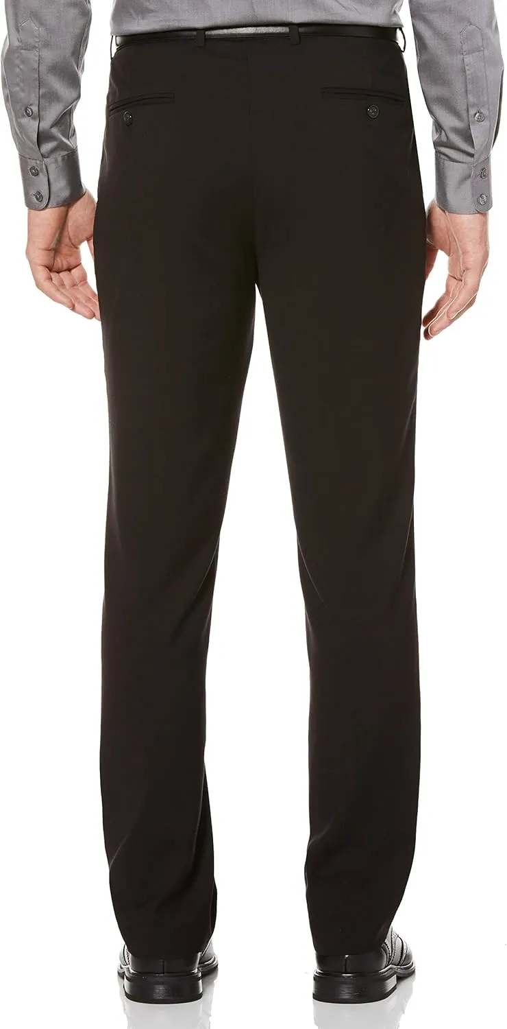 Perry Ellis Men's Slim Fit Dress Pants, With Flat Front Stretch Fabric (Waist Size 26-42)