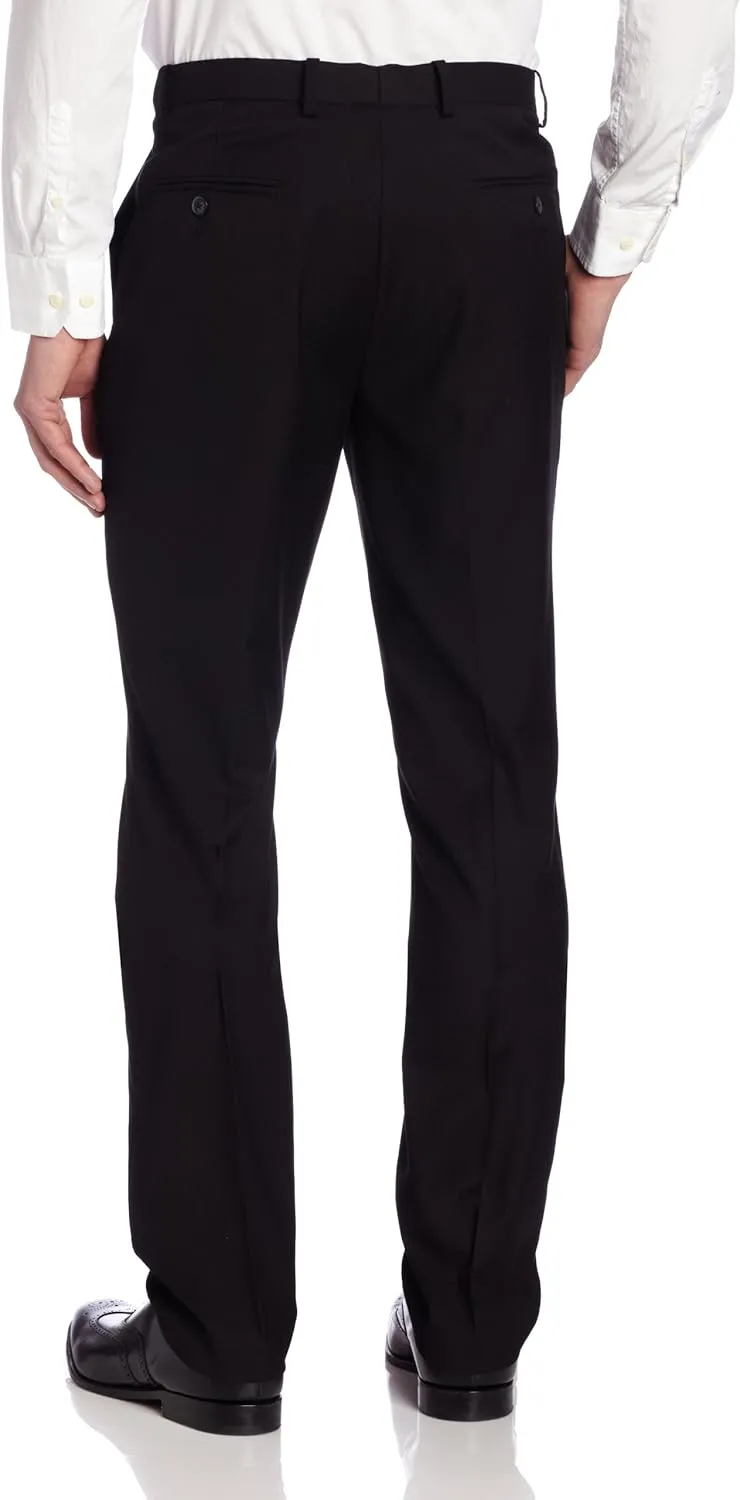 Perry Ellis Men's Slim Fit Dress Pants, With Flat Front Stretch Fabric (Waist Size 26-42)
