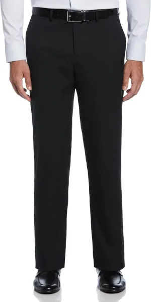 Perry Ellis Portfolio Modern Fit Twill Men's Dress Pants, Flat Front, Stretch Fabric, Soft and Durable, Straight Leg