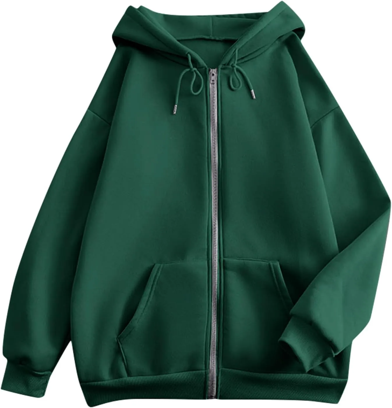 PETYCZEN Hoodies for Women Full Zip Up Hooded Sweatshirts Casual Long Sleeve Lightweight Y2K Jackets Fall Clothes 2024