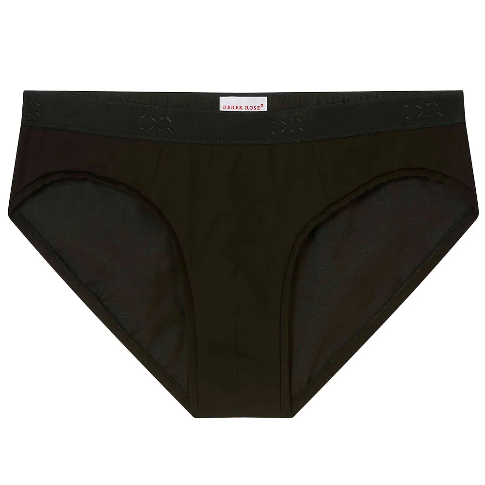 Pima Cotton Stretch Brief, Black