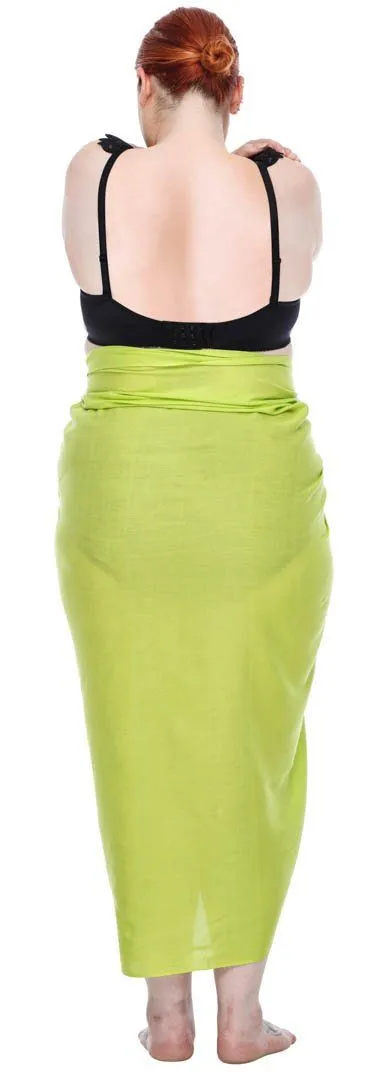 Plus Size Solid Sarong Wrap - Beach Cover-Up Skirt by SHU-SHI