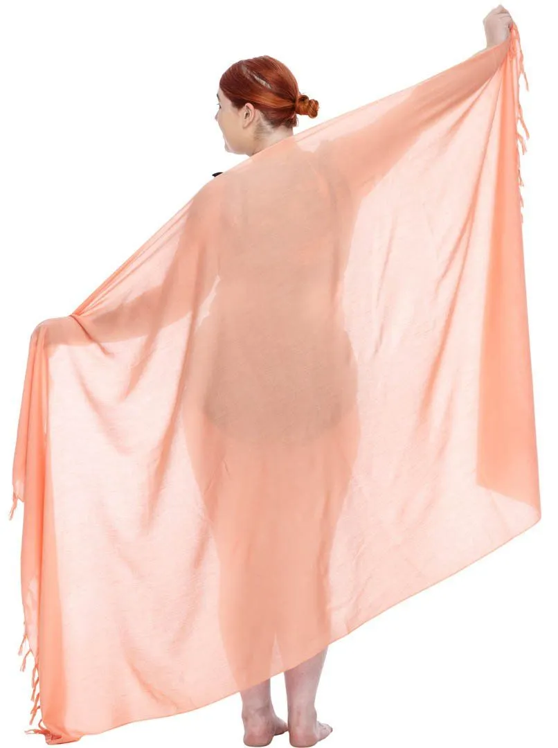 Plus Size Solid Sarong Wrap - Beach Cover-Up Skirt by SHU-SHI