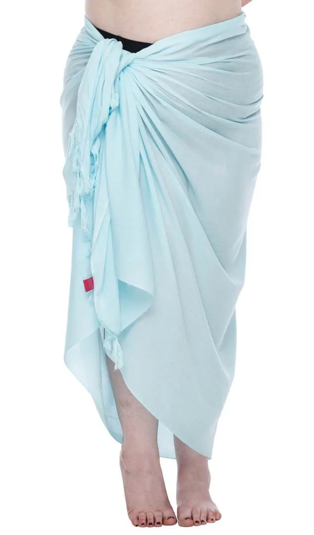 Plus Size Solid Sarong Wrap - Beach Cover-Up Skirt by SHU-SHI