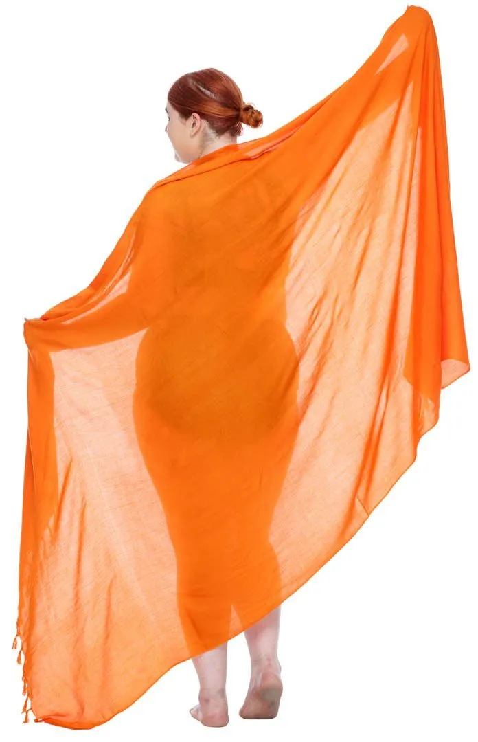 Plus Size Solid Sarong Wrap - Beach Cover-Up Skirt by SHU-SHI