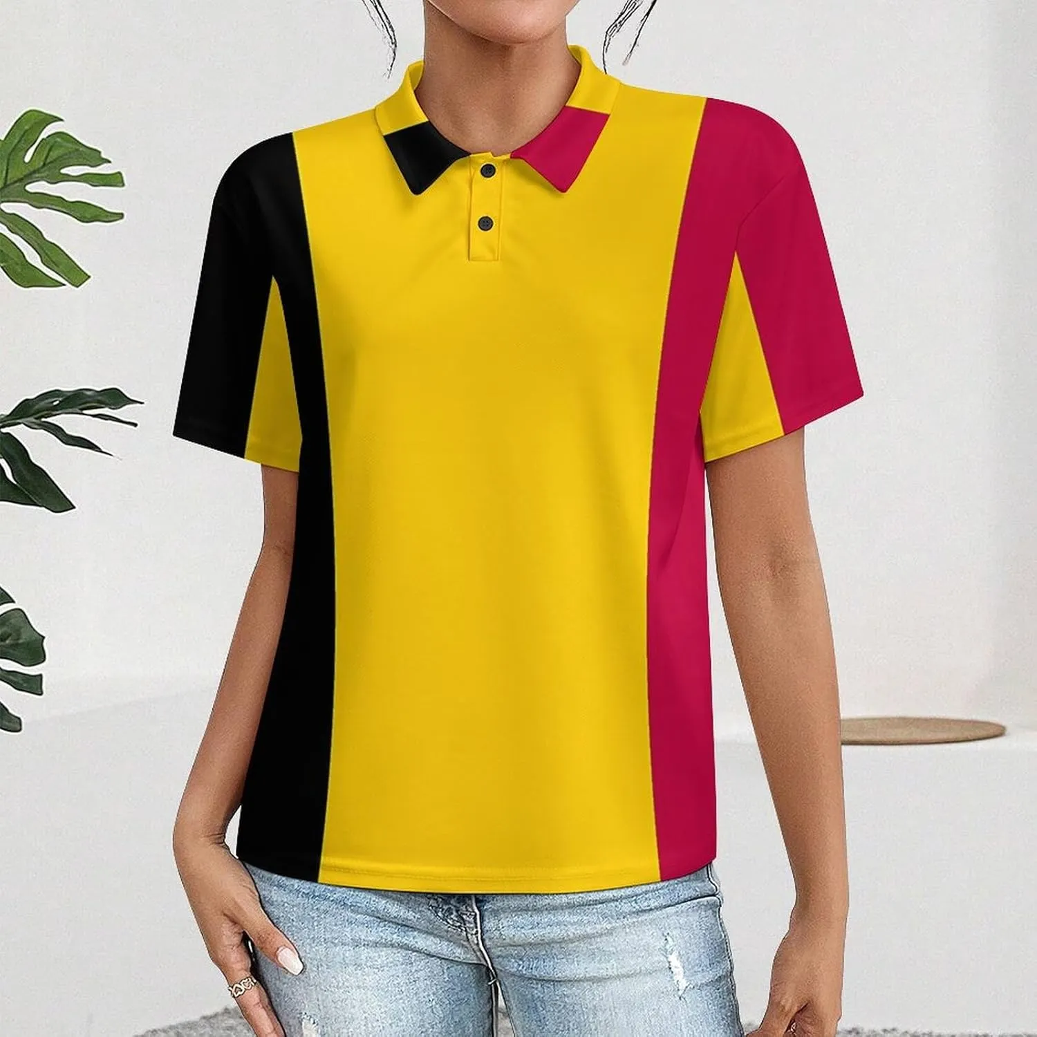 Polo Athletic Shirts for Women Button Down Short Sleeve Tops Quick Dry Resistant Moisture Wicking Golf Polo