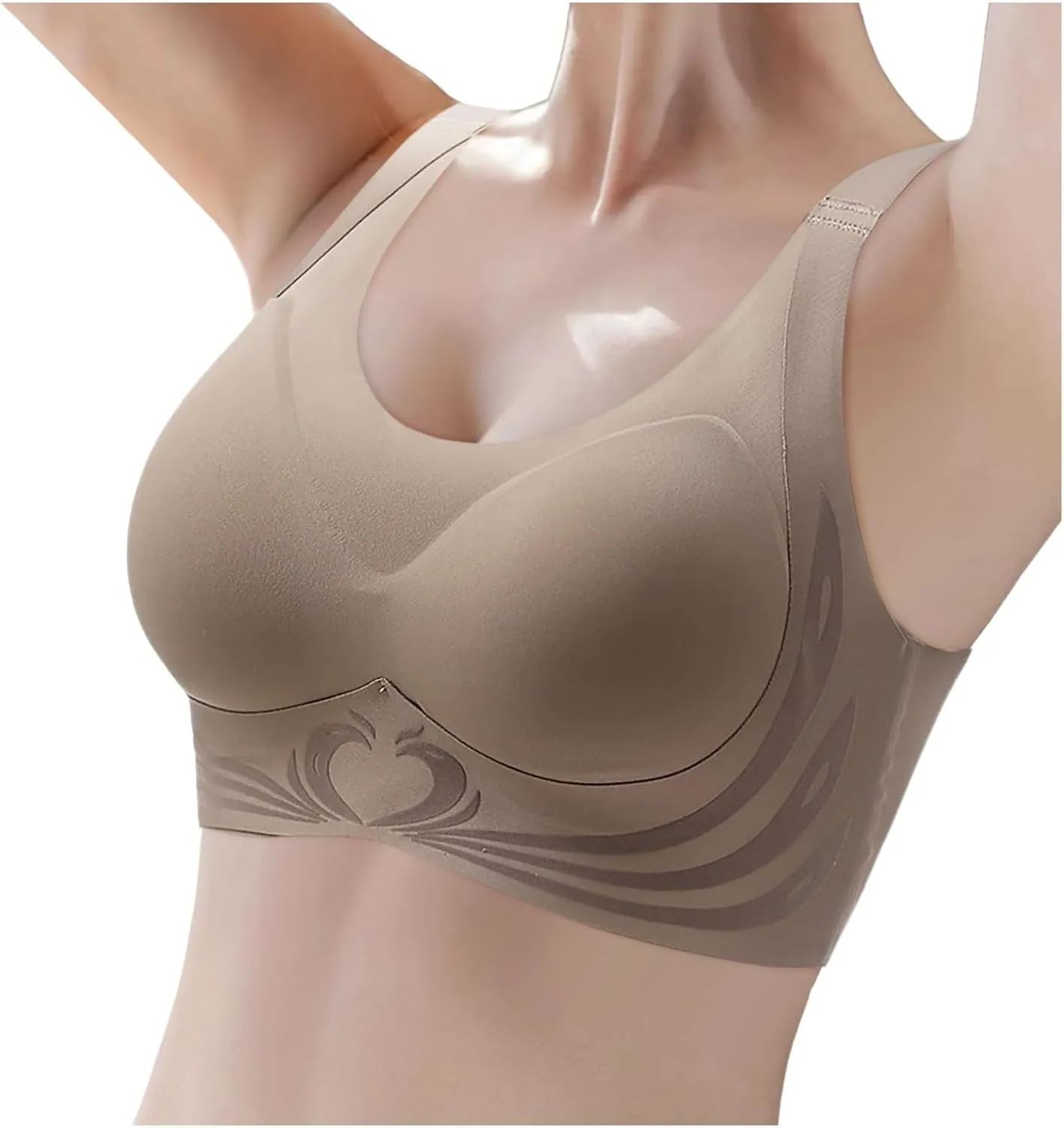 Powerful Push up Bra Seamless Wireless Super Gather Support Bra Lifting Breast Anti-Sagging Pushup Bra for Older Women
