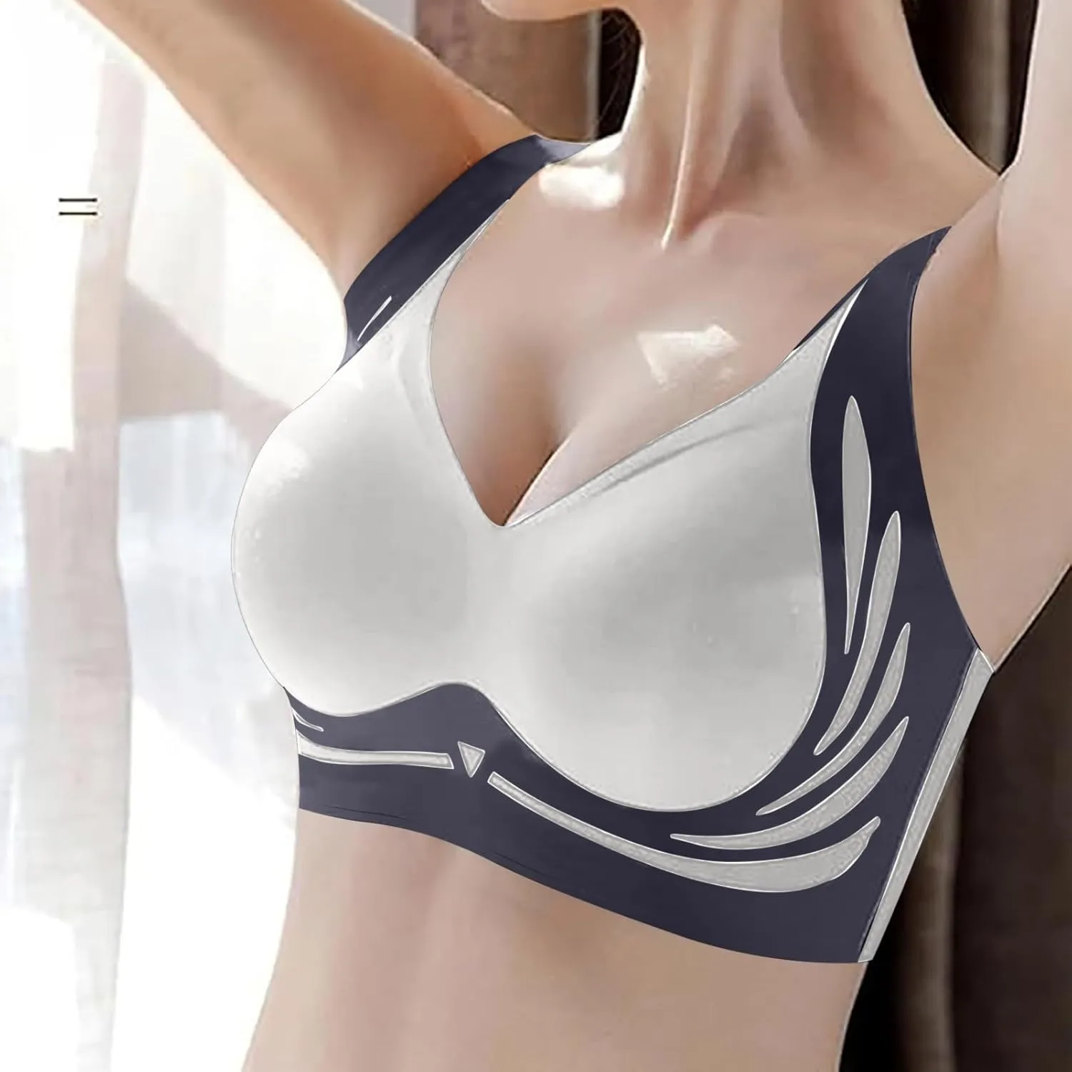 Powerful Push up Bra Seamless Wireless Super Gather Support Bra Lifting Breast Anti-Sagging Pushup Bra for Older Women