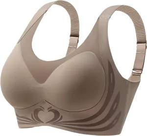 Powerful Push up Bra Seamless Wireless Super Gather Support Bra Lifting Breast Anti-Sagging Pushup Bra for Older Women