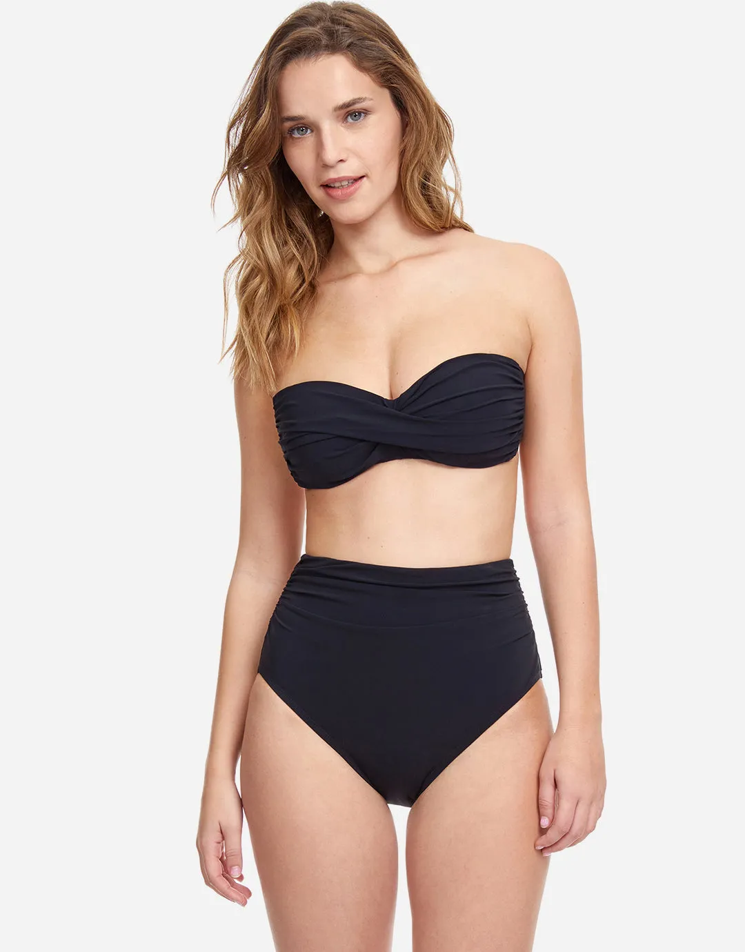 Profile Tutti Frutti Bandeau Bikini Top - Black